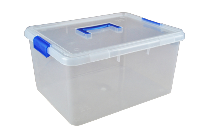 plastic storage container with lid and handle